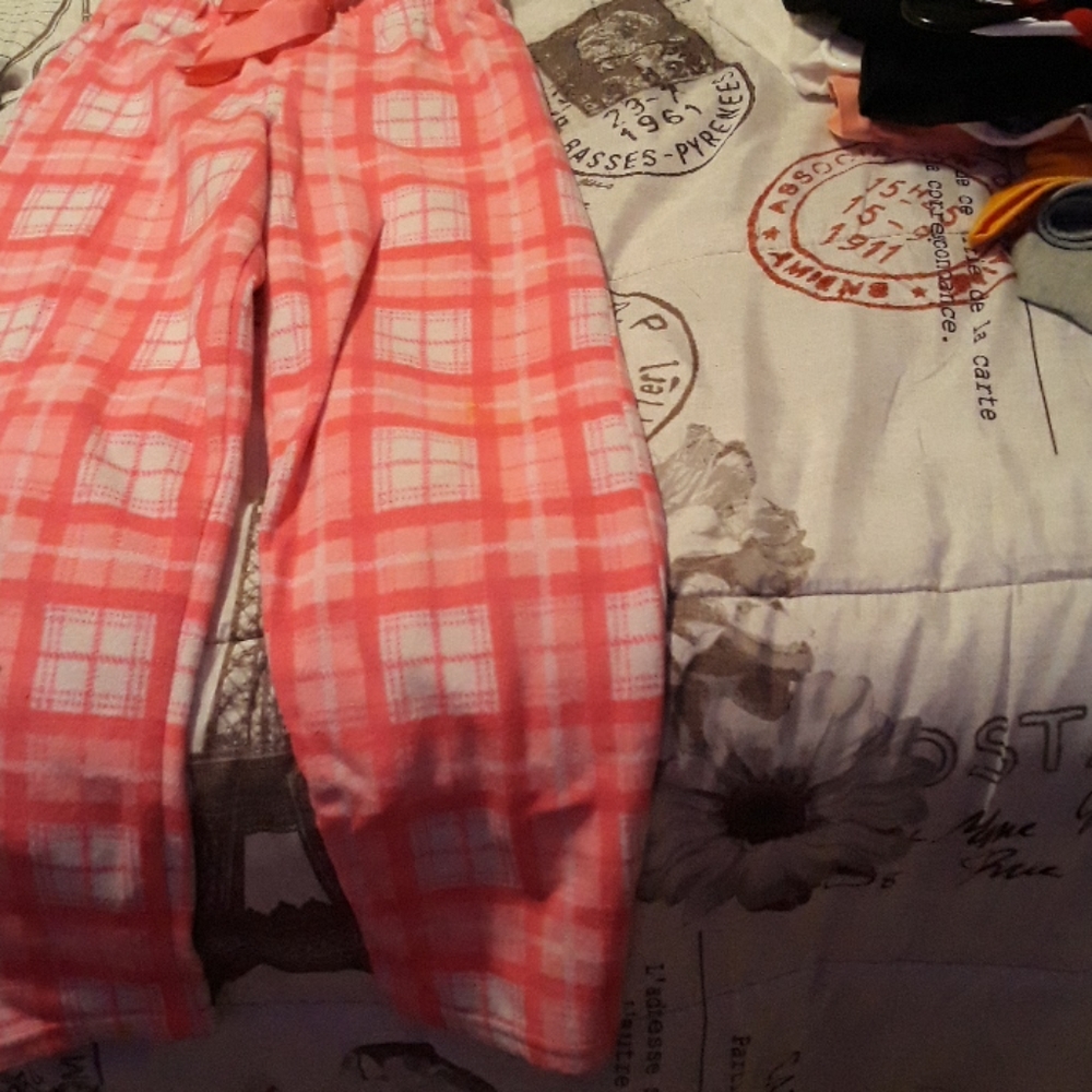 Pink pajama pants